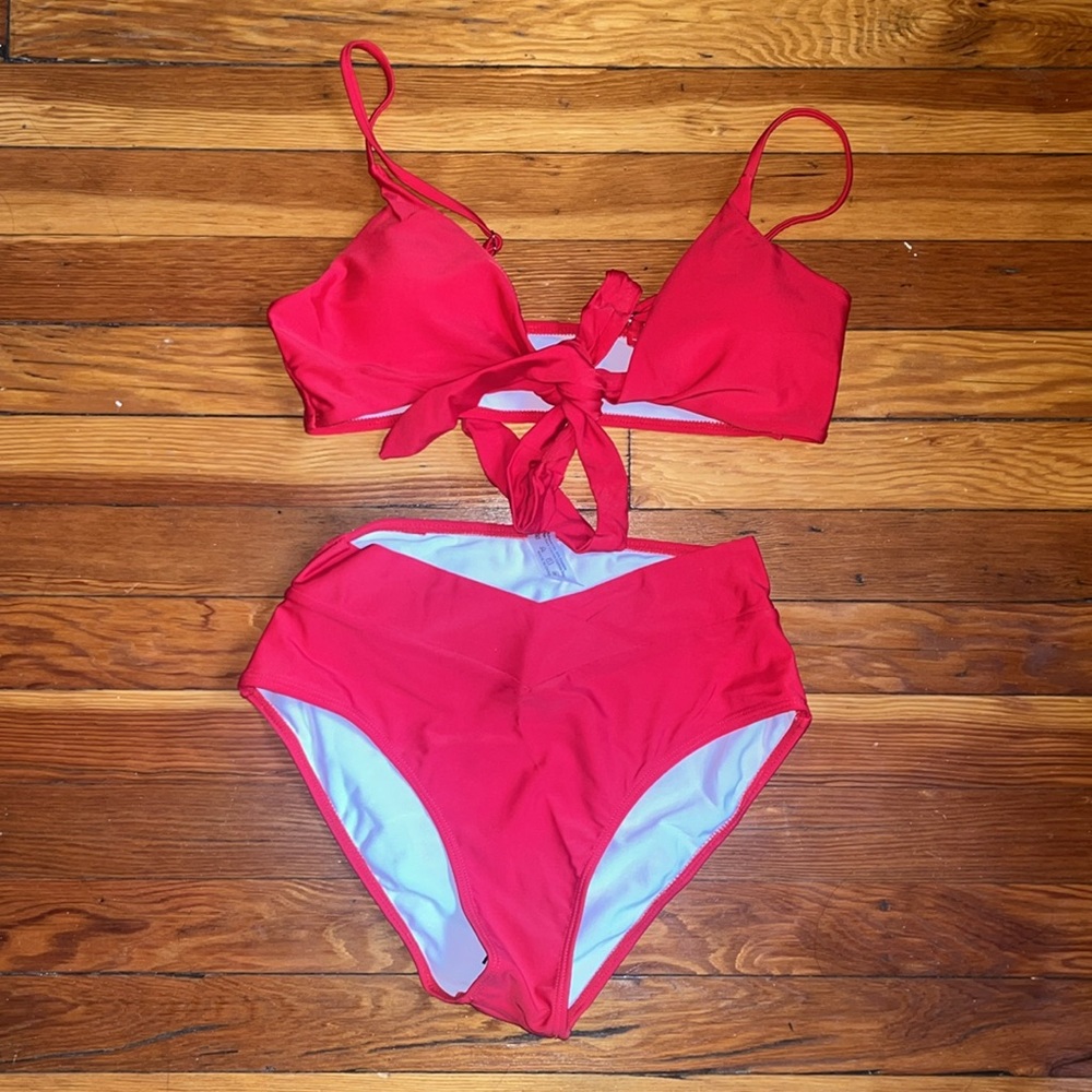 NEW RED HIPSTER BIKINI